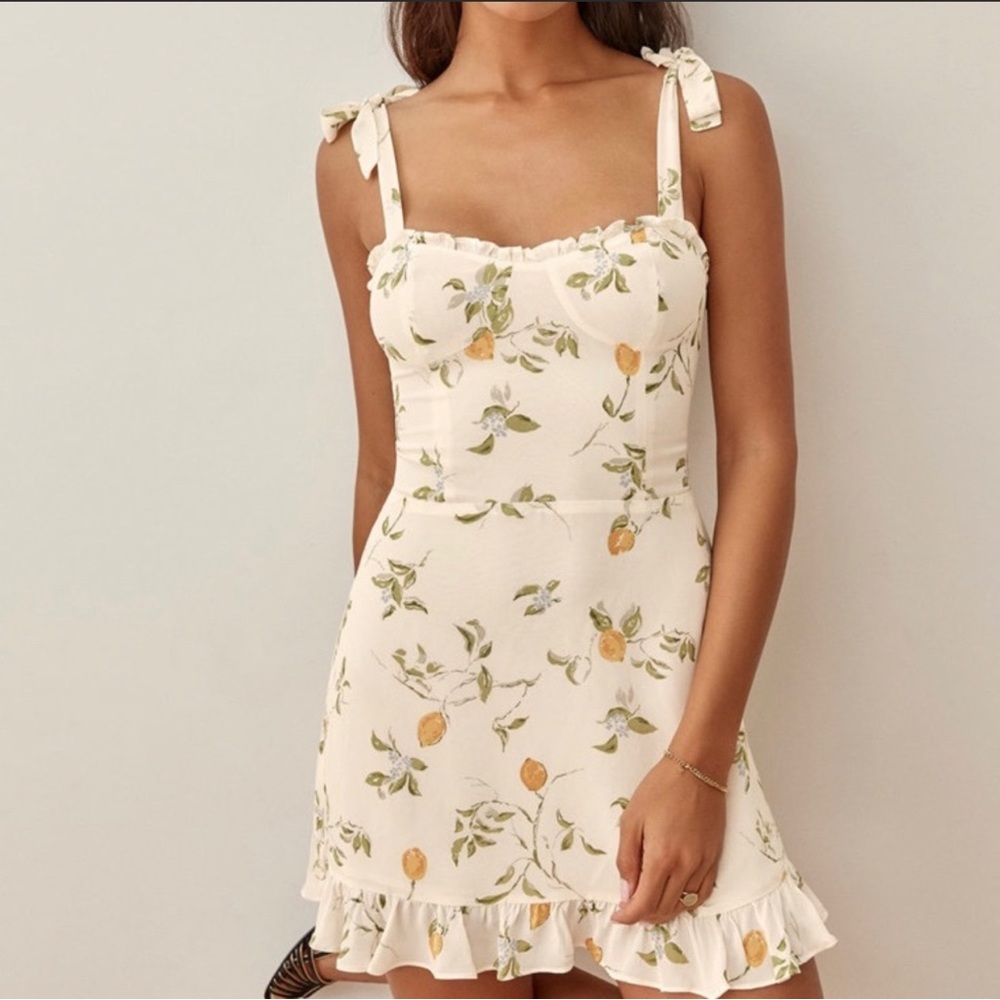 Reformation Christine Dress in Citron